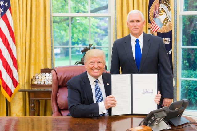 Pence with President Donald Trump