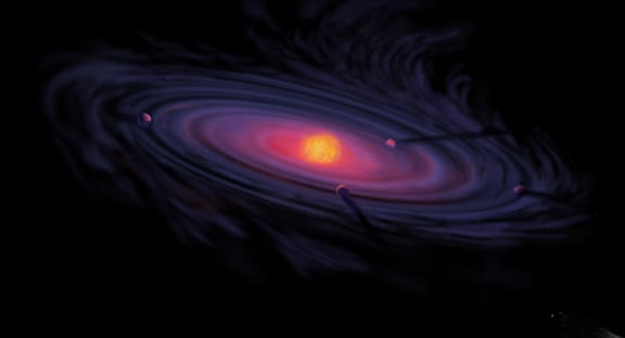 Artist's conception of a protoplanetary disk