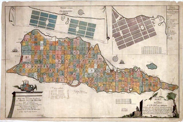 A 1754 Danish map of the island