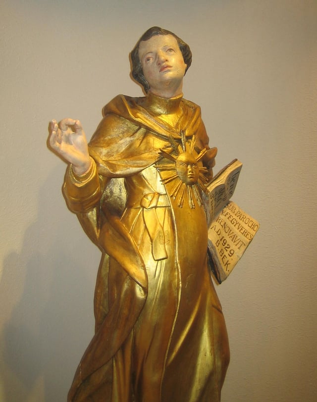 17th-century sculpture of Thomas Aquinas