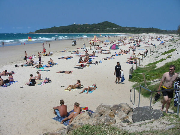 Byron Bay beach in northern New South Wales