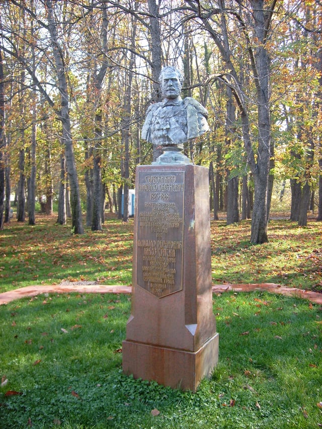Statue of Mihailo Obrenović in Sofia, Bulgaria (42°40.440′N 23°18.521′E   )