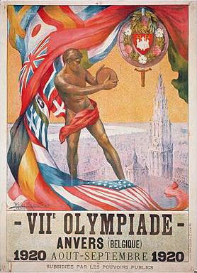 Official poster of the 1920 Summer Olympics in Antwerp.