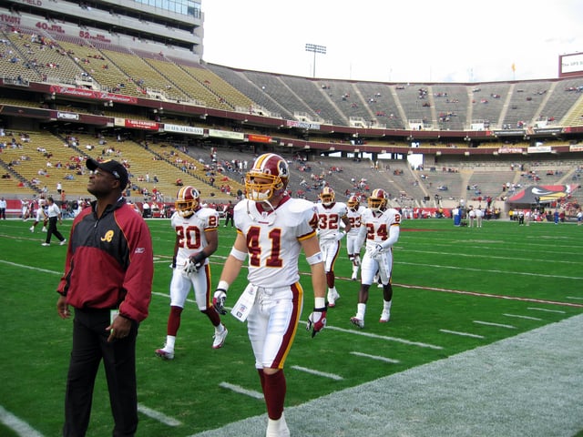 Redskins on the field in 2005