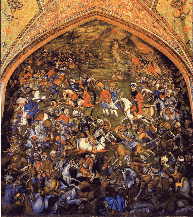 Artwork of the Battle of Chaldiran.