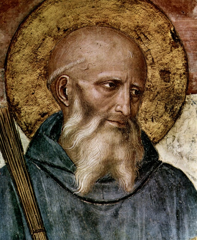 Saint Benedict of Nursia (c. 480–543).