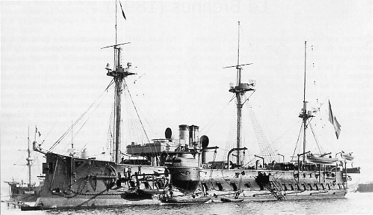 The station ironclad Bayard, Courbet's flagship