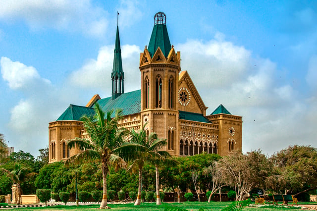 Some of Karachi's most recognized structures, such as Frere Hall, date from the British Raj.