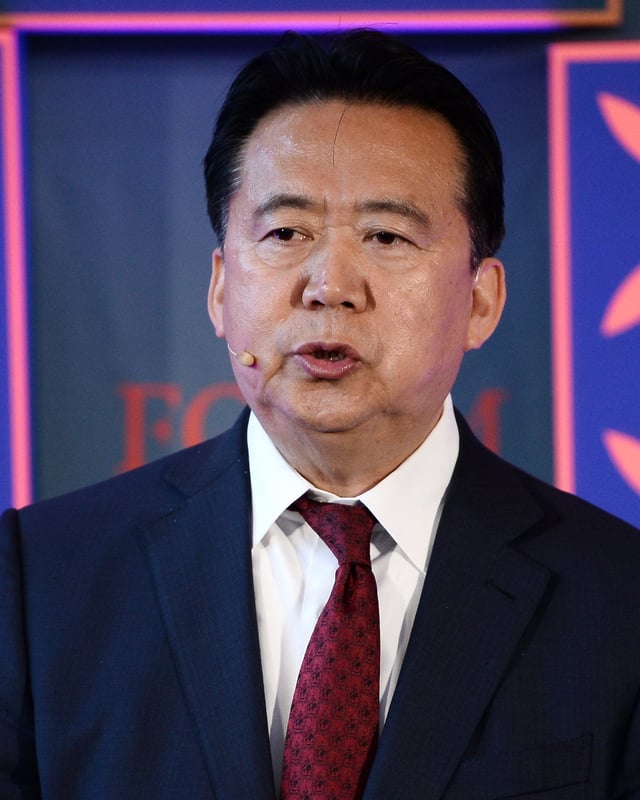 Chinese authorities said former Interpol President Meng Hongwei is under investigation for bribery and corruption.