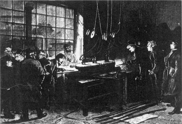 Creating the metre-alloy in 1874 at the Conservatoire des Arts et Métiers.