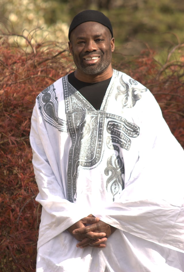 A man in the Boubou (or Agbada), a traditional robe symbolic of West Africa