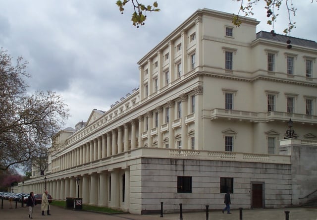 The current premises of the Royal Society, 6–9 Carlton House Terrace, London (first four properties only)