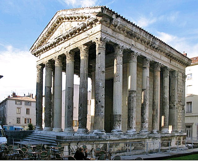The Temple of Augustus and Livia in Vienne, late 1st century BC