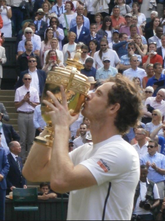 In 2016, Murray won his second Wimbledon title, beating Milos Raonic 6–4, 7–6(3), 7–6(2) in the final