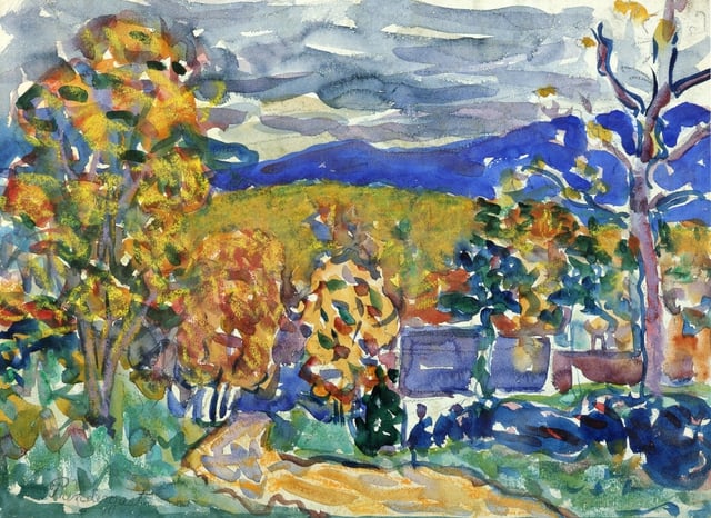 Autumn in New England, watercolor, Maurice Prendergast. C. 1910–1913