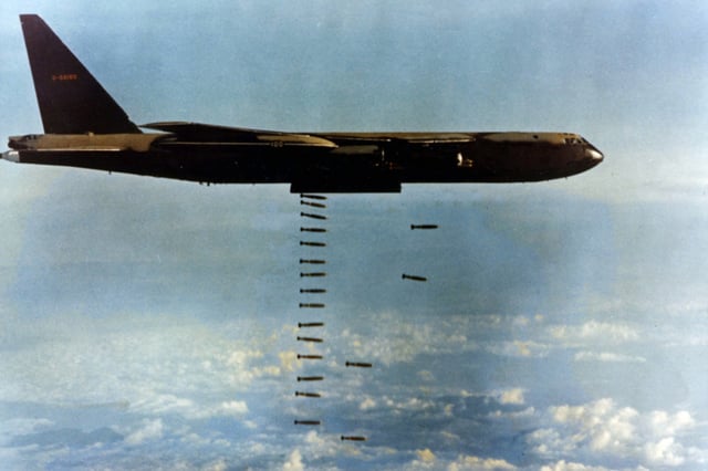 The costly Vietnam War alienated U.S. citizens from their government (pictured is Operation Arc Light, a U.S. bombing operation)