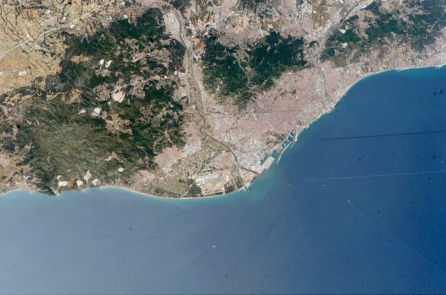 Barcelona from high altitude