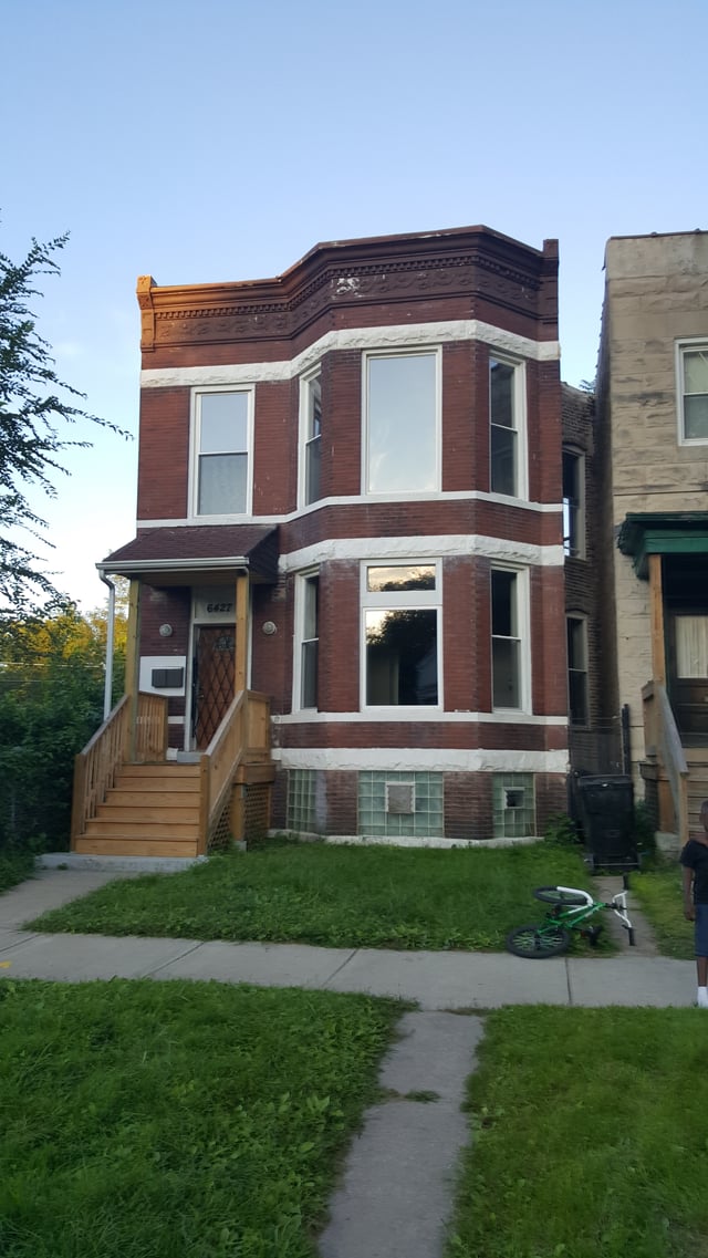 The Chicago two-flat at 6427 S. St. Lawrence Avenue where Emmett Till lived  with his mother in mid-1955