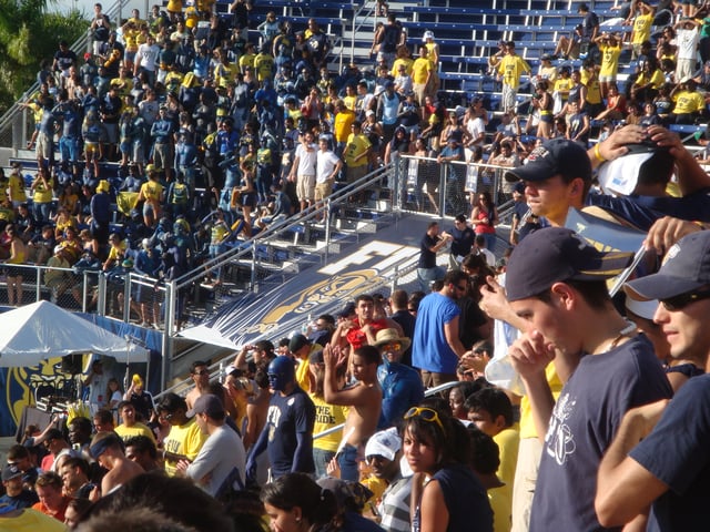 Golden Panthers fans at FIU Stadium.