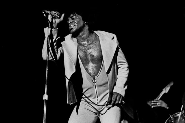 Brown performing in 1973