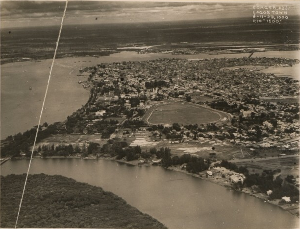 Aerial view of Lagos in 1929