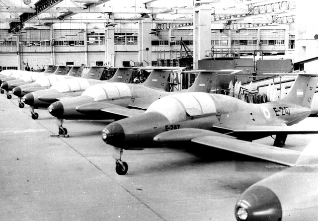 1960s view of the production line: Morane Saulnier 760
