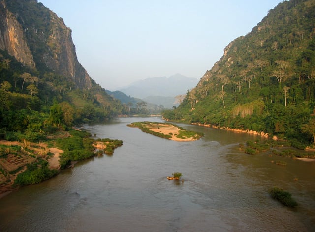 Rivers are an important means of transport in Laos.