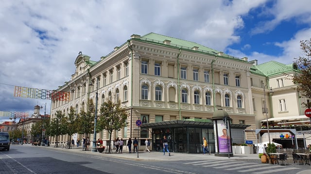 Former municipality building in Gediminas Avenue, used until 2004, now is a shopping mall GO9