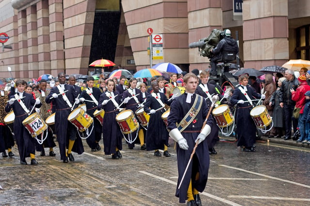 The Christ's Hospital Band participating in the Lord Mayor's Show in 2008