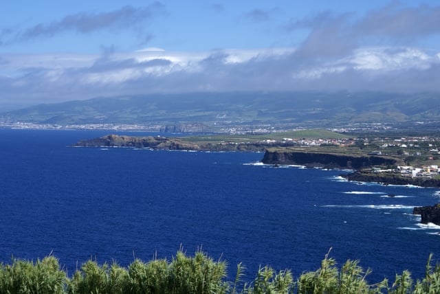 The northern coast of the island of São Miguel around Capelas and São Vicente (between Ribeira Grande and Ponta Delgada).