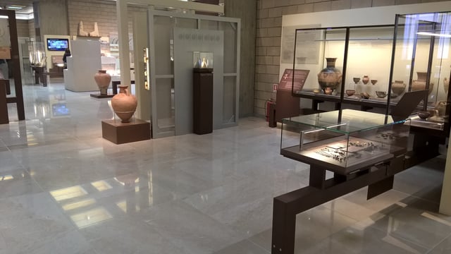 Interior of the Archaeological Museum of Thebes