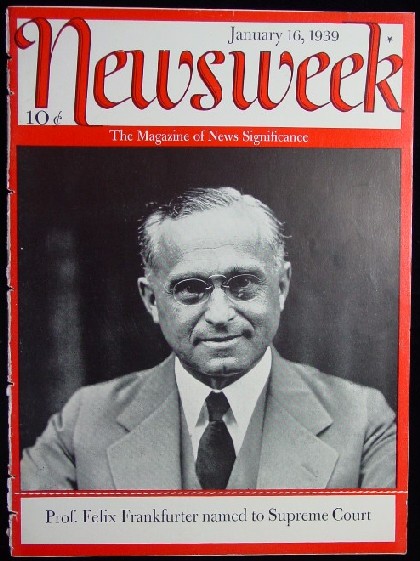 January 16, 1939, cover featuring Felix Frankfurter