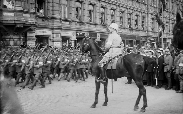 Finnish military leader and statesman Carl Gustaf Mannerheim in 1918
