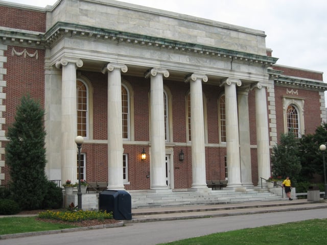 East Campus' Union building, home to the freshman dining hall also known as Marketplace