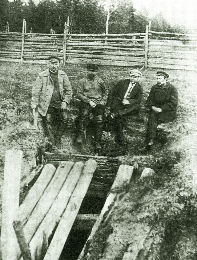 Mine shaft in Alapaevsk where remains of the Romanovs killed there were found