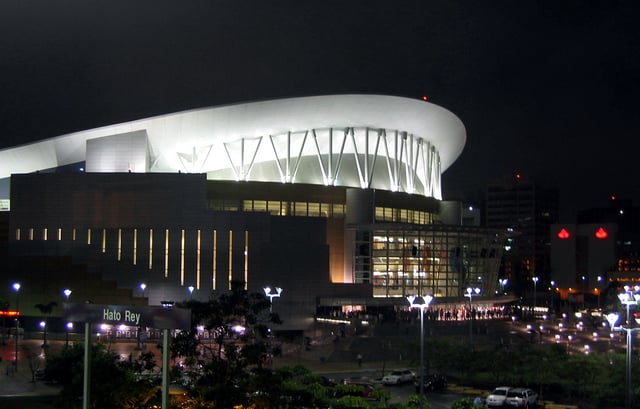 A night view of the José Miguel Agrelot Coliseum