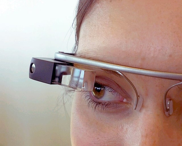 A Glass prototype seen at Google I/O in June 2012