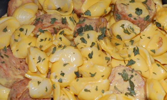 Kabosi, shells, and cheese