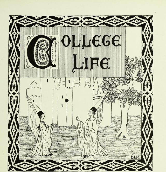 College life as depicted by the college's newspaper in 1923.