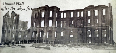 Alumni Hall after the fire of 1892