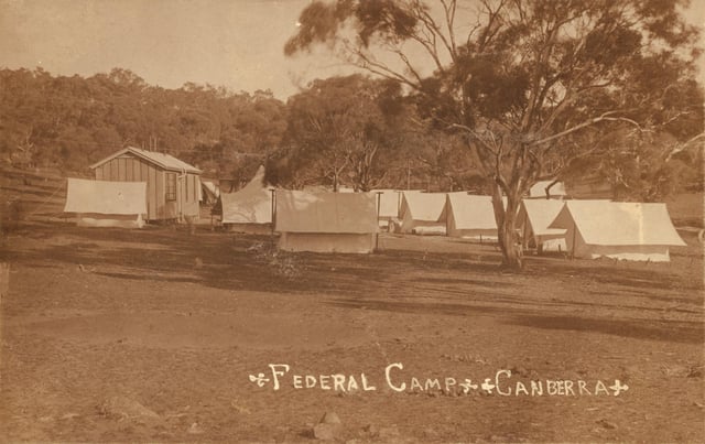 The Federal Capital survey camp was established c. 1909. An extensive survey of the ACT was completed by Charles Scrivener and his team in 1915.
