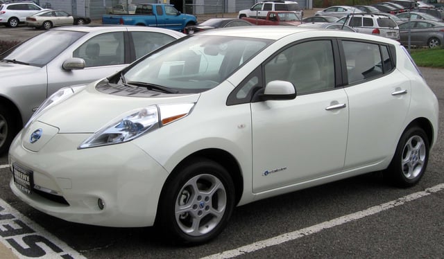 The Nissan Leaf is an all-electric car launched in December 2010