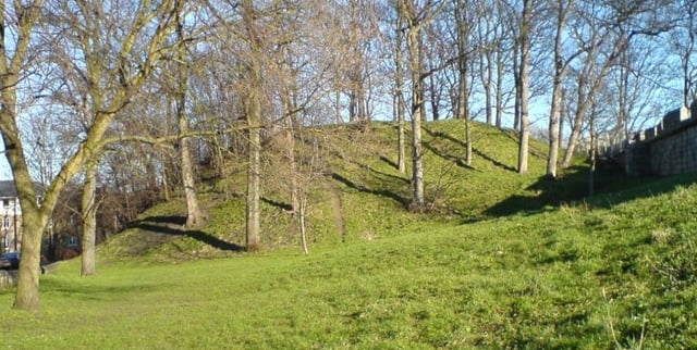 The remains of Baile Hill, the second motte-and-bailey castle built by William in York