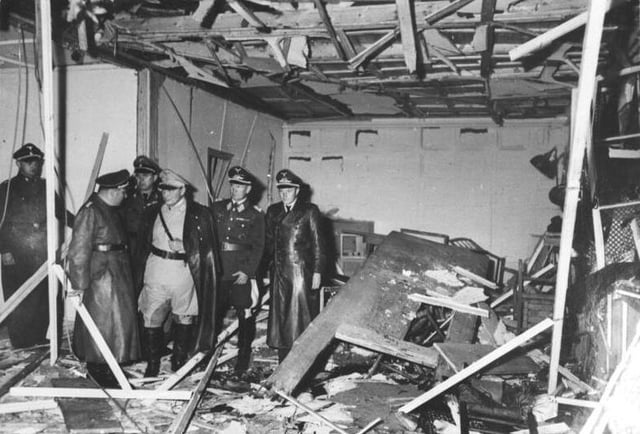 The conference room at the Wolf's Lair after Claus von Stauffenberg's attempt on Hitler's life
