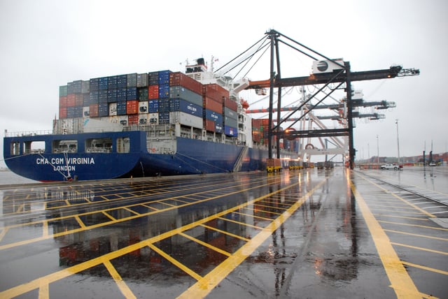 Container ship at Port of Jacksonville