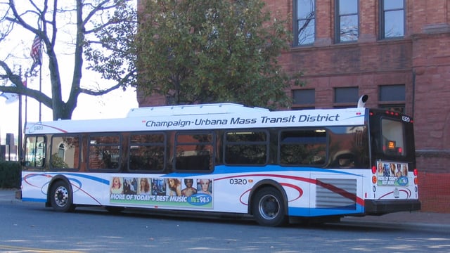 A Champaign-Urbana Mass Transit District (MTD) bus