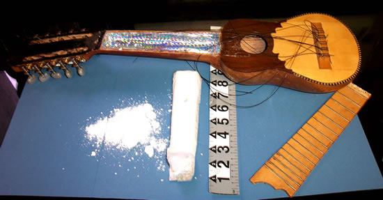 Cocaine smuggled in a charango, 2008