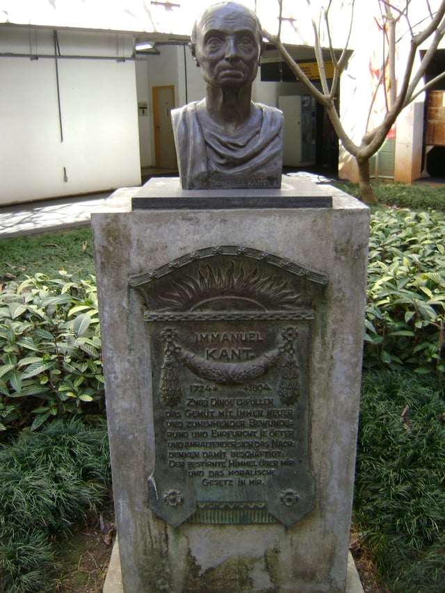 Kant statue in the School of Philosophy and Human Sciences (FAFICH) in the Federal University of Minas Gerais (UFMG), Belo Horizonte, Brazil