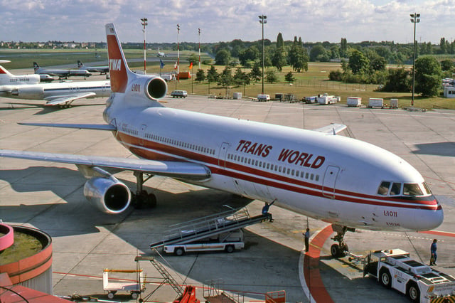 TWA Lockheed L-1011 at Berlin Tegel Airport in 1991