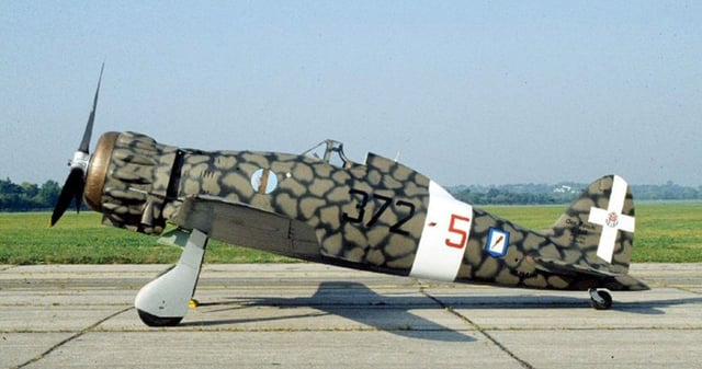 Macchi MC.200 in the markings of 372° Sq. Regia Aeronautica